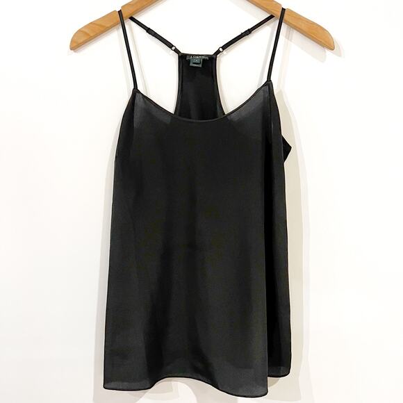 J. Crew Factory Racerback Silky Cami Top in Black - Picture 4 of 8